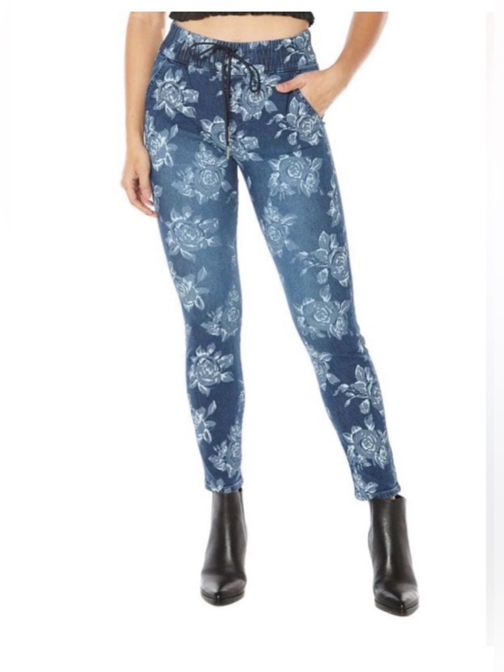 Juicy Couture Laguna Floral Print Jogger Jeans